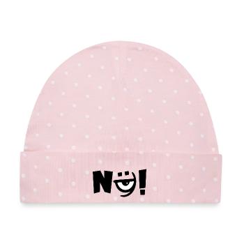 Nein Nö Auge - Baby Premium Organic Mütze - Rosa/Weiße Punkte - Vorne