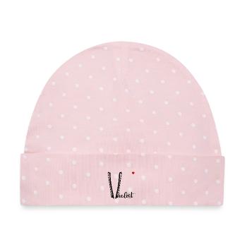Love Violist - Baby Premium Organic Mütze - Rosa/Weiße Punkte - Vorne