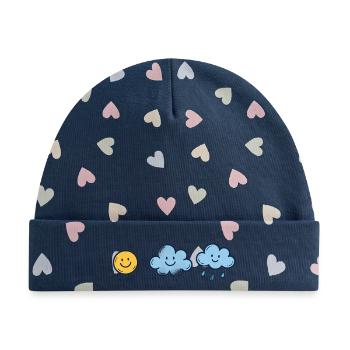 Meine Stimmung: Britisches Wetter-T-Shirt — Lustiges UK Weathe. - Baby Premium Organic Mütze - Marineblau/Bunte Herzen - Vorne