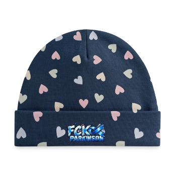Kampf Parkinson Graffiti - Baby Premium Organic Mütze - Marineblau/Bunte Herzen - Vorne