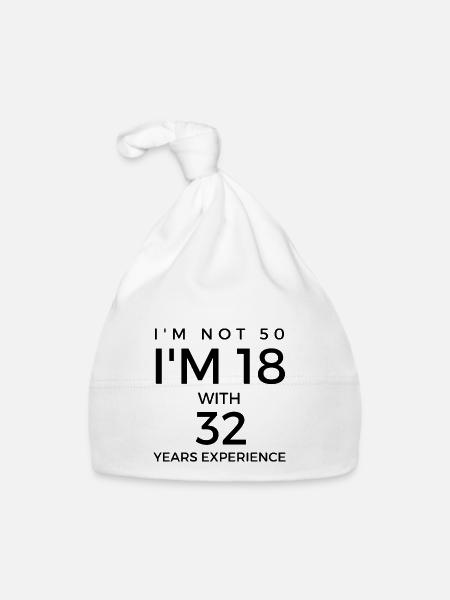 50th birthday - saying for 50th birthday - Organic Baby Cap - white - Front
