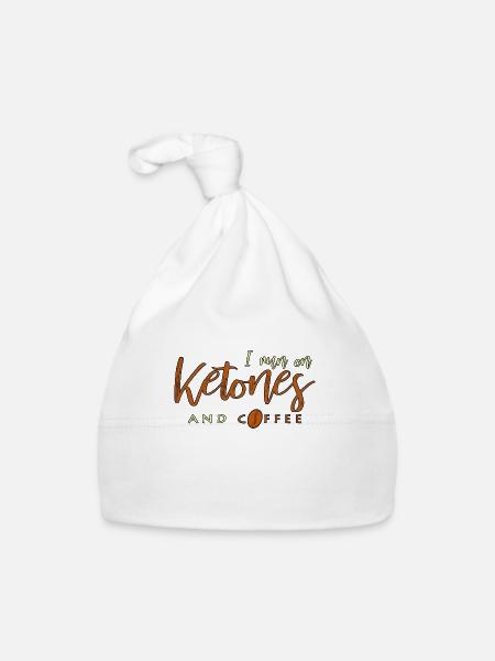 I Run On Ketones And Coffee Keto saying gift - Organic Baby Cap - white - Front