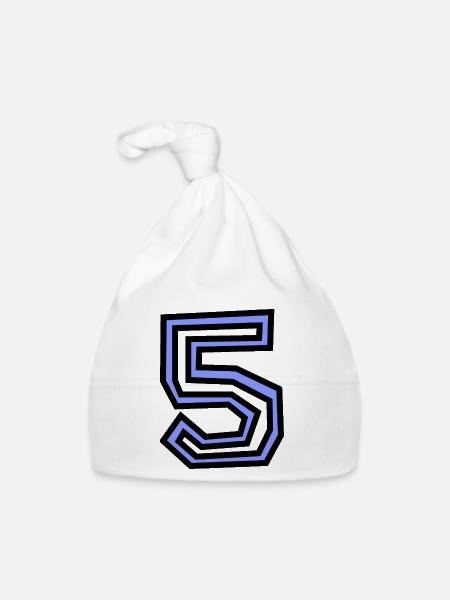 5. 5 YEARS - Organic Baby Cap - white - Front