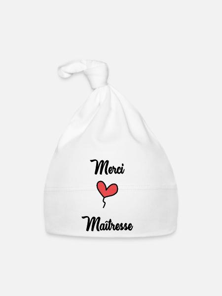 Geliebte - Baby Bio-Mütze - Weiß - Vorne