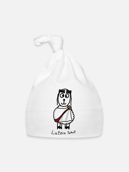 Latein ScHoF - Baby Bio-Mütze - Weiß - Vorne