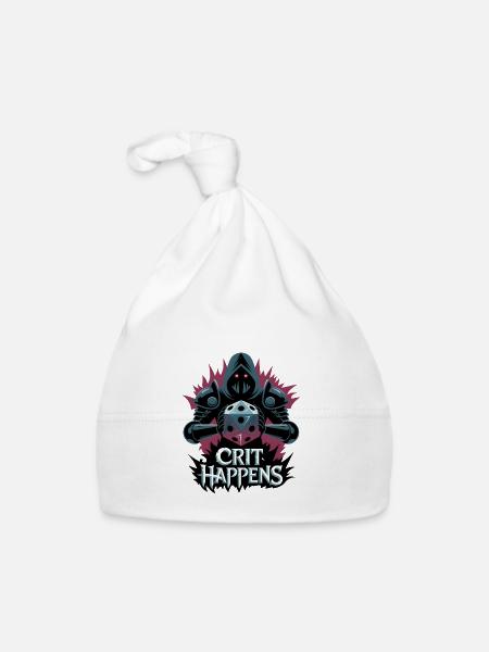 Crit Happens - Organic Baby Cap - white - Front