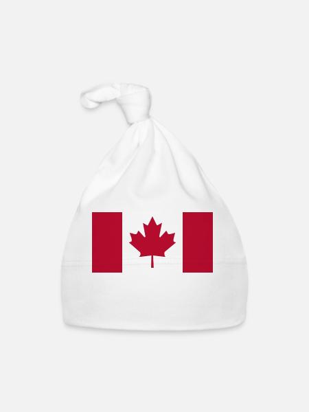 Canada Flag Flag Maple Canada Day 1867 Toronto - Organic Baby Cap - white - Front