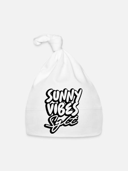 SUNNY VIBES SYLT - Organic Baby Cap - white - Front
