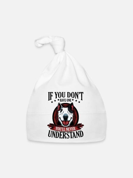 Bull Terrier - Organic Baby Cap - white - Front