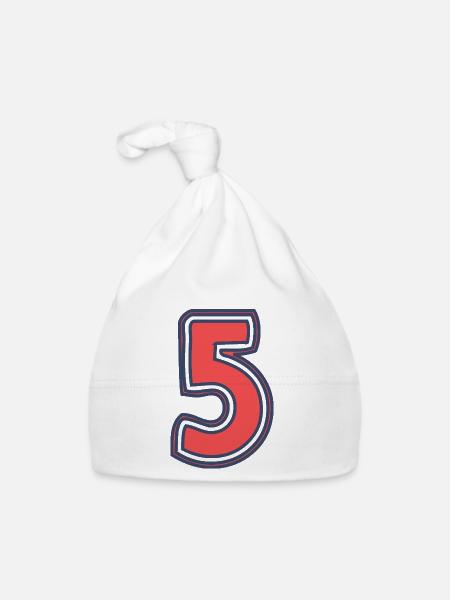 5. 5 YEARS. 5th ANNIVERSARY. 5 YEAR ANNIVERSARY - Organic Baby Cap - white - Front