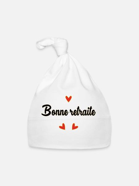 RETIREMENT. RETIREMENT. RETIRED. RETIREMENT - Organic Baby Cap - white - Front