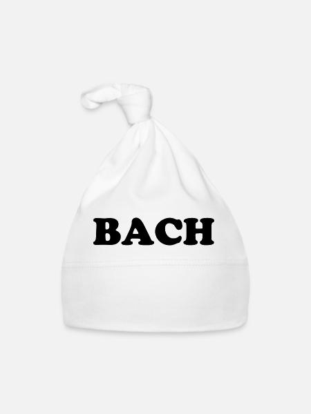 Johann Sebastian Bach T-Shirt lustiger Spruch - Baby Bio-Mütze - Weiß - Vorne