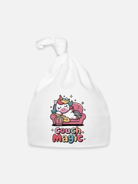 Couch-Magie - Baby Bio-Mütze - Weiß - Vorne