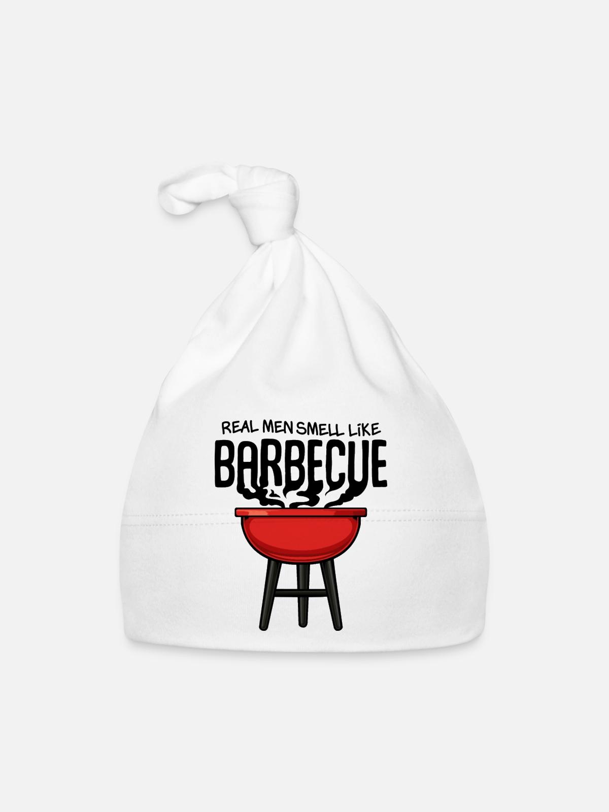 Red Kettle Grill Illustration - Bonnet bio Bébé - blanc - Devant