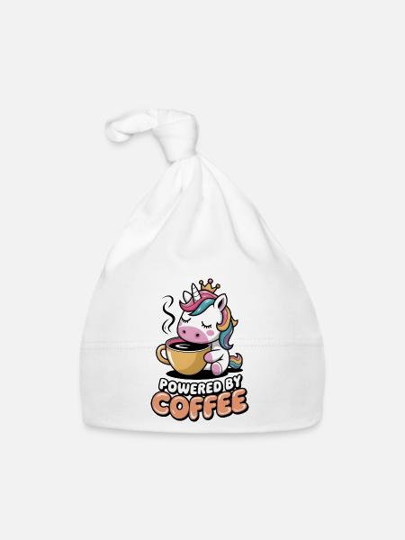 Propulsé par le café - Bonnet bio Bébé - blanc - Devant