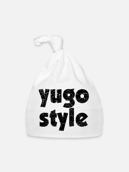 yugo style - united style of Balkan - Organic Baby Cap - white - Front
