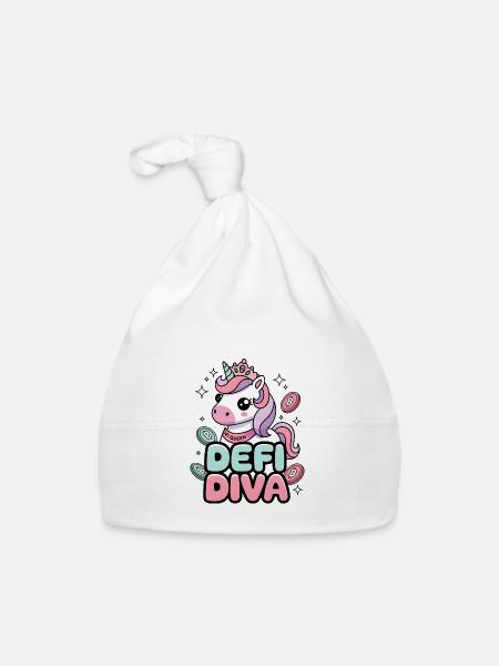 Defi Diva - Baby Bio-Mütze - Weiß - Vorne