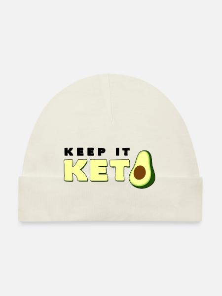 Keep It Keto Avocado Spruch Ketogene Diät Geschenk - Baby Premium Organic Mütze -  - Vorne