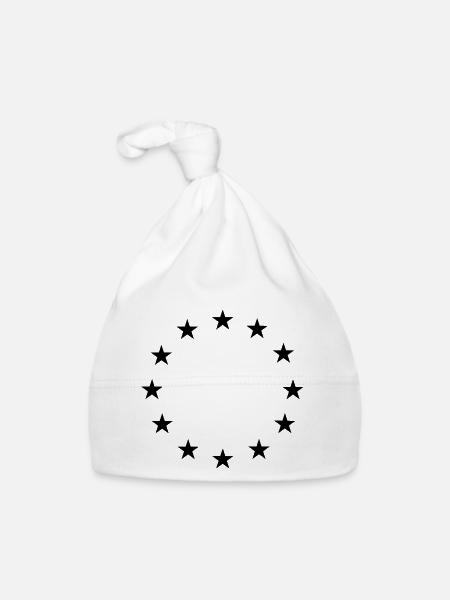Star Circle Logo - Baby Bio-Mütze - Weiß - Vorne