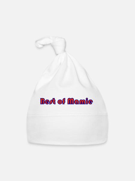MOM. MOTHER's DAY. HAPPY MOTHER'S DAY. HEART - Organic Baby Cap - white - Front