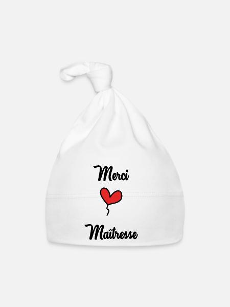 THANK YOU. MISTRESS - Organic Baby Cap - white - Front