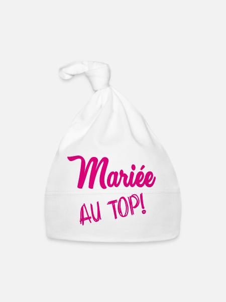 MARIEE. FUTURE MARIEE. EVJF. TEAM MARIEE - Bonnet bio Bébé - blanc - Devant