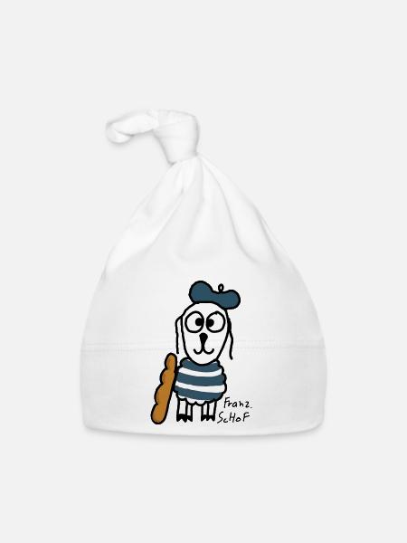 Französisch ScHoF - Baby Bio-Mütze - Weiß - Vorne