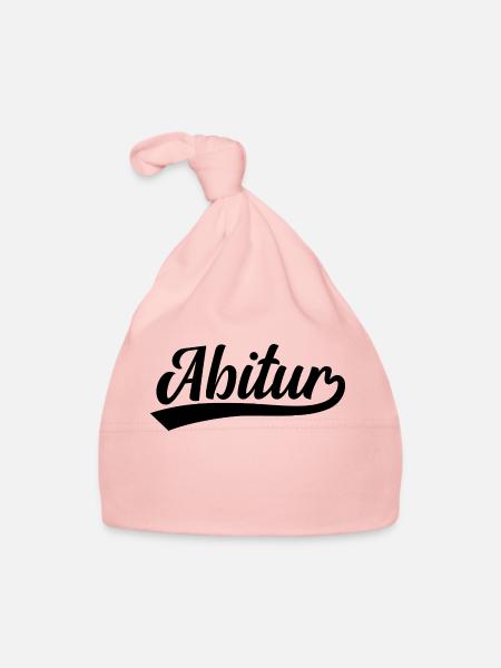Abitur Abi - Baby Bio-Mütze - Rosa - Vorne