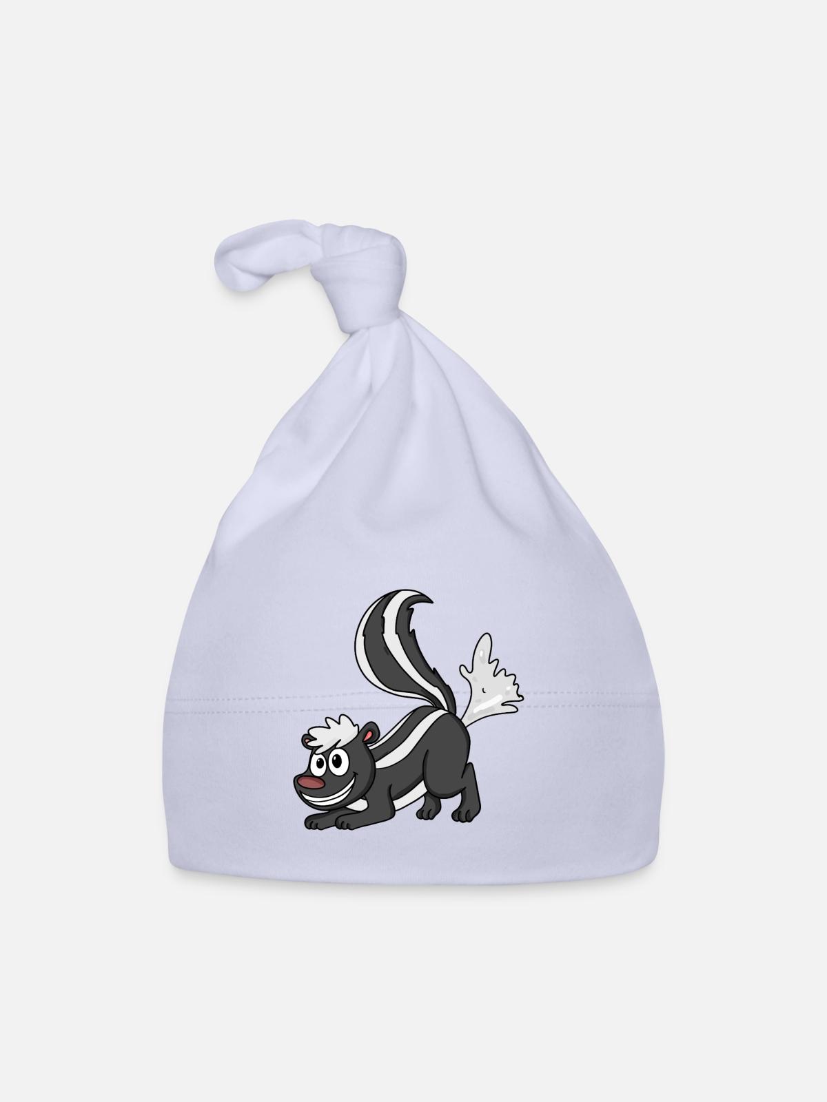 moufette - Bonnet bio Bébé - ciel - Devant
