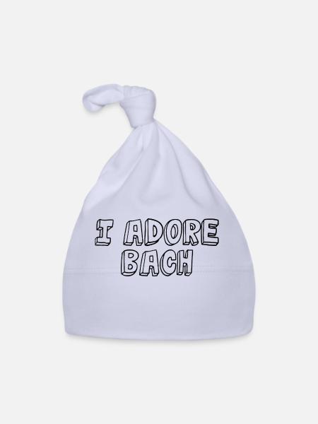 T-shirt de Johann Sebastian Bach - Bonnet bio Bébé - ciel - Devant