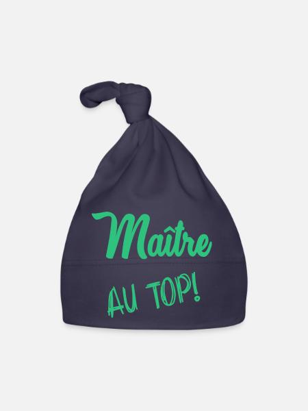 MASTER - Organic Baby Cap - navy - Front