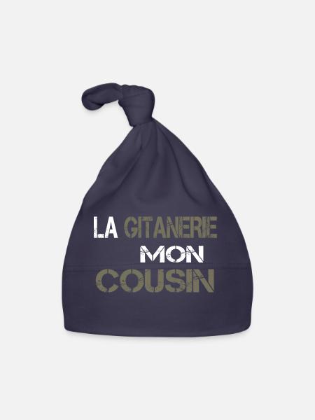La gitanerie mon cousin - Bonnet bio Bébé - marine - Devant