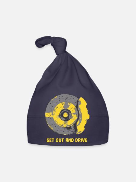 Brake / brake disc / brake pad yellow T-shirt - Organic Baby Cap - navy - Front