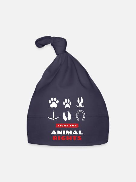 animal rights - Baby Bio-Mütze - Navy - Vorne