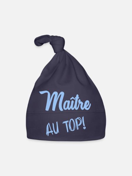 MEISTER. MEISTER - Baby Bio-Mütze - Navy - Vorne