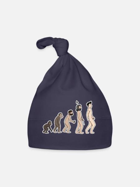 evolution - Organic Baby Cap - navy - Front