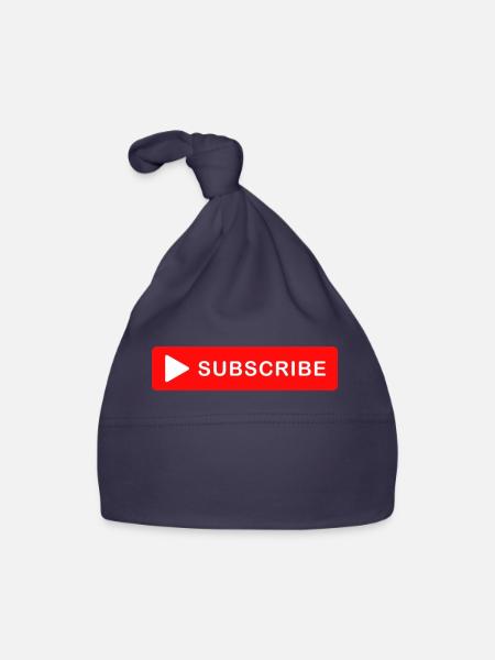 Schaltfläche Abonnieren. - Baby Bio-Mütze - Navy - Vorne