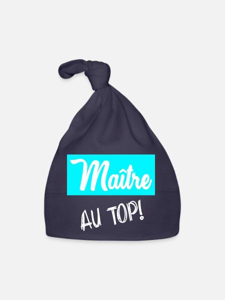 MEISTER. MEISTER - Baby Bio-Mütze - Navy - Vorne