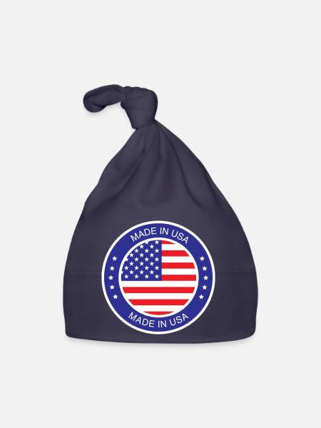 made in the USA - Baby Bio-Mütze - Navy - Vorne