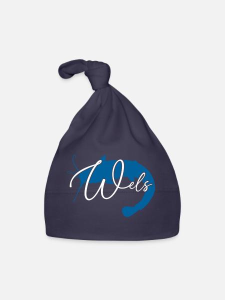 Wels Waller angeln Sportfischen Flussmonster - Baby Bio-Mütze - Navy - Vorne