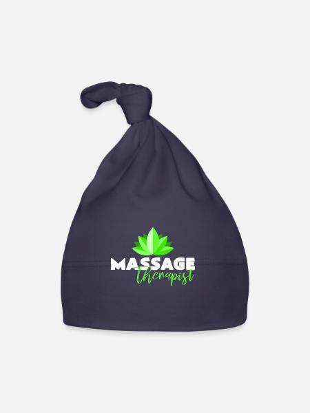 Massage - Baby Bio-Mütze - Navy - Vorne