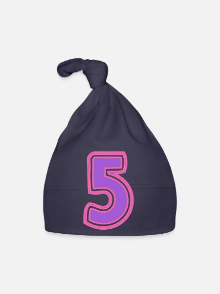 5. 5 YEARS. 5th ANNIVERSARY. 5 YEAR ANNIVERSARY - Organic Baby Cap - navy - Front