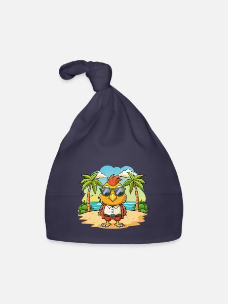 Lunettes de soleil Hawk Funny Cartoon Summer Beach - Bonnet bio Bébé - marine - Devant