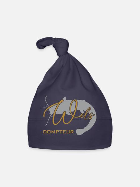 Welsdompteur Welsflüsterer Welsangler - Baby Bio-Mütze - Navy - Vorne