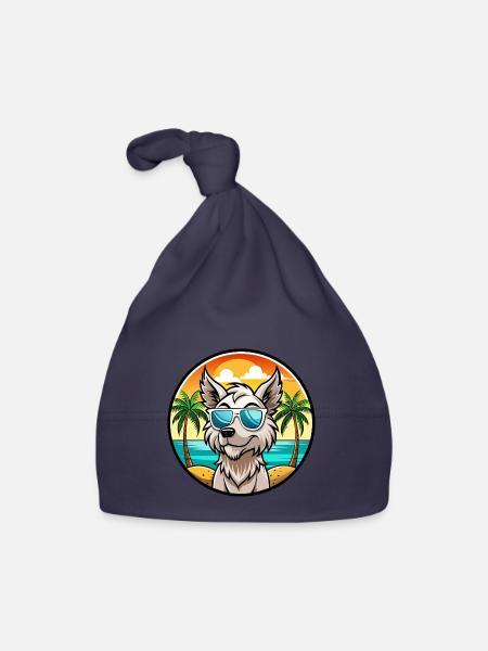Grand Griffon Vendeen Hunderasse Cartoon Sonnenbrille - Baby Bio-Mütze - Navy - Vorne