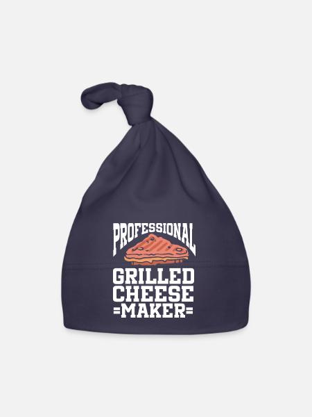 Cheese Making Cheese Lover - Baby Bio-Mütze - Navy - Vorne