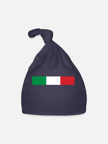 Italien-Banner - Baby Bio-Mütze - Navy - Vorne