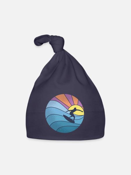 Sonne Meer Wellenreiten - Baby Bio-Mütze - Navy