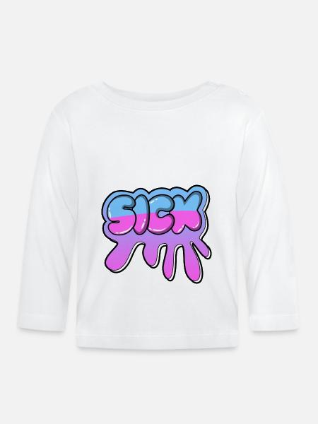 Graffiti - Baby Bio-Langarmshirt - Weiß