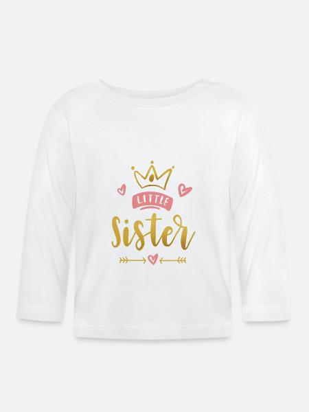 Little Sister Announcement – Baby & Kids Clothes - Organic Baby Long Sleeve T-Shirt - white